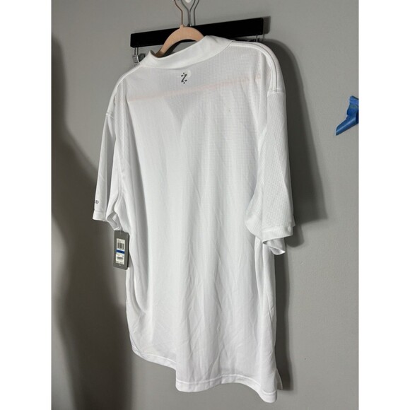 Izod Golf Collection Xtreme Function Checked Pattern Polo Shirt White Mens XL - Picture 5 of 15